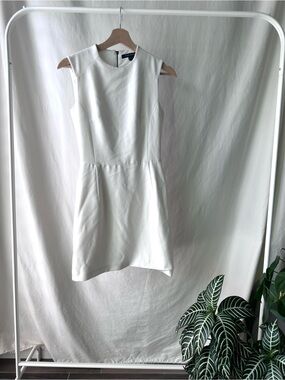 French Connection White Sleeveless Mini Dress